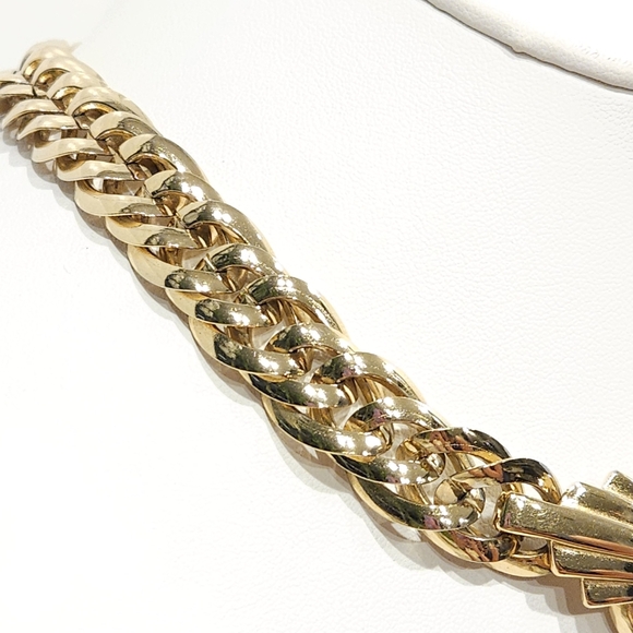 Givenchy Vintage Gold Chunky Chain Necklace 17" Signed Givenchy 1977 - Picture 8 of 16